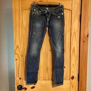 True Religion skinny flap jeans